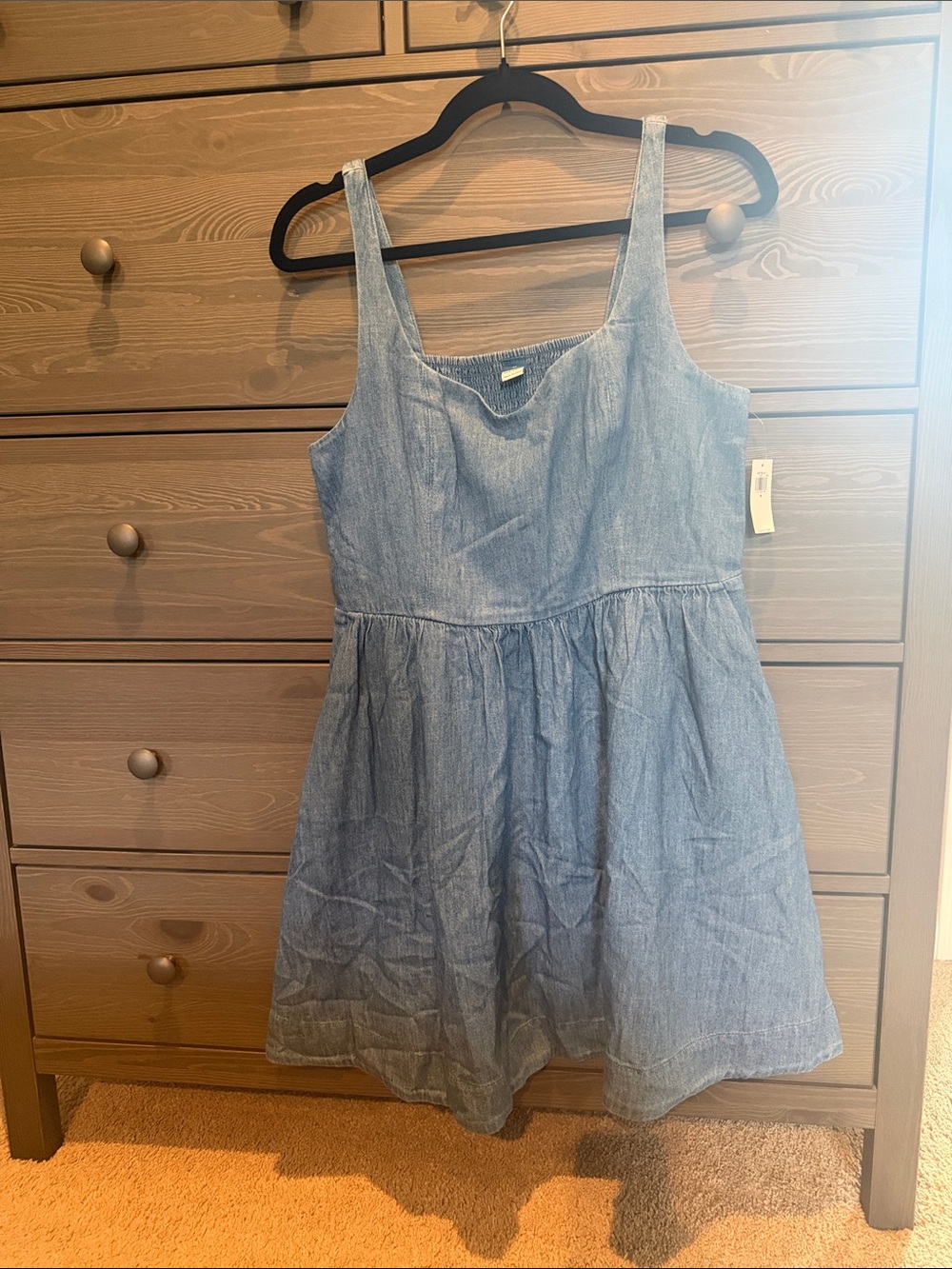 Women’s Blue Denim Sundress - Casual Sleeveless Dress